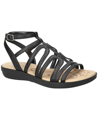 Easy Street Women's Daylily Gladiator Buckle Flat Sandals