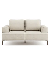 Furniture of America 65" Orlandi Chenille 2-Seater Flared Arm Loveseat