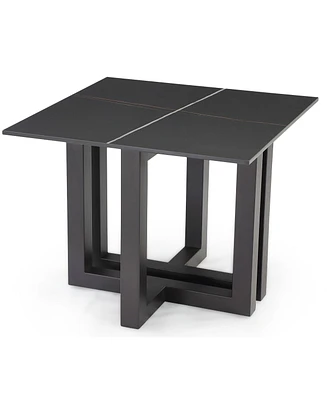 Emila 24" Square Sintered Stone Mix and Match End Table