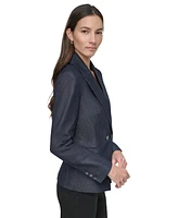 Dkny Jeans Women's Double-Breasted Denim Blazer - DDN