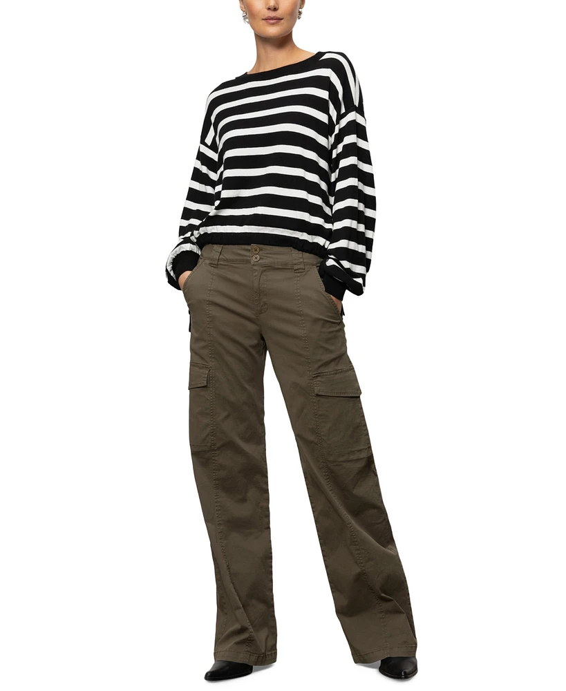 Sanctuary Women's Striped Side-Tie Sweater