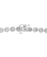 Diamond Halo Bracelet (2 ct. t.w.) in Sterling Silver, Exclusively at Macy's