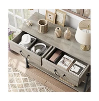 gaomon Console Tables for Entryway, Small Entryway Table with 2 Drawers