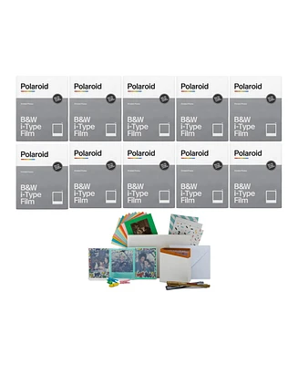 Polaroid B&W Film for i-Type Cameras 10 Pack with PhotoBox and Keepsake Bundle