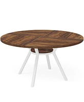 Tribesigns 47 Inch Round Dining Table, Modern Kitchen Table for 4, Small Dinner Table for Dining Room, Living Room