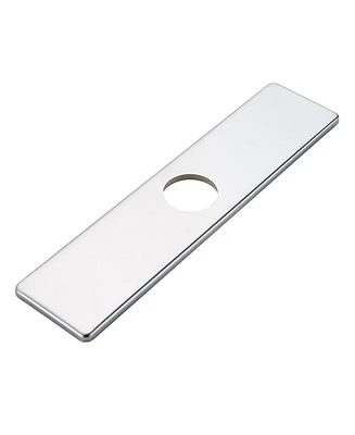 Greenspring Sink Hole Cover Chrome 10 Inch 1 or 3 Hole Long Rectangle Cover Deck Plate Faucet Escutcheon for Bathroom or Kitchen Vanity Sink Faucet St