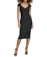 Siena Women's Bandage Sweetheart Cap-Sleeve Dress