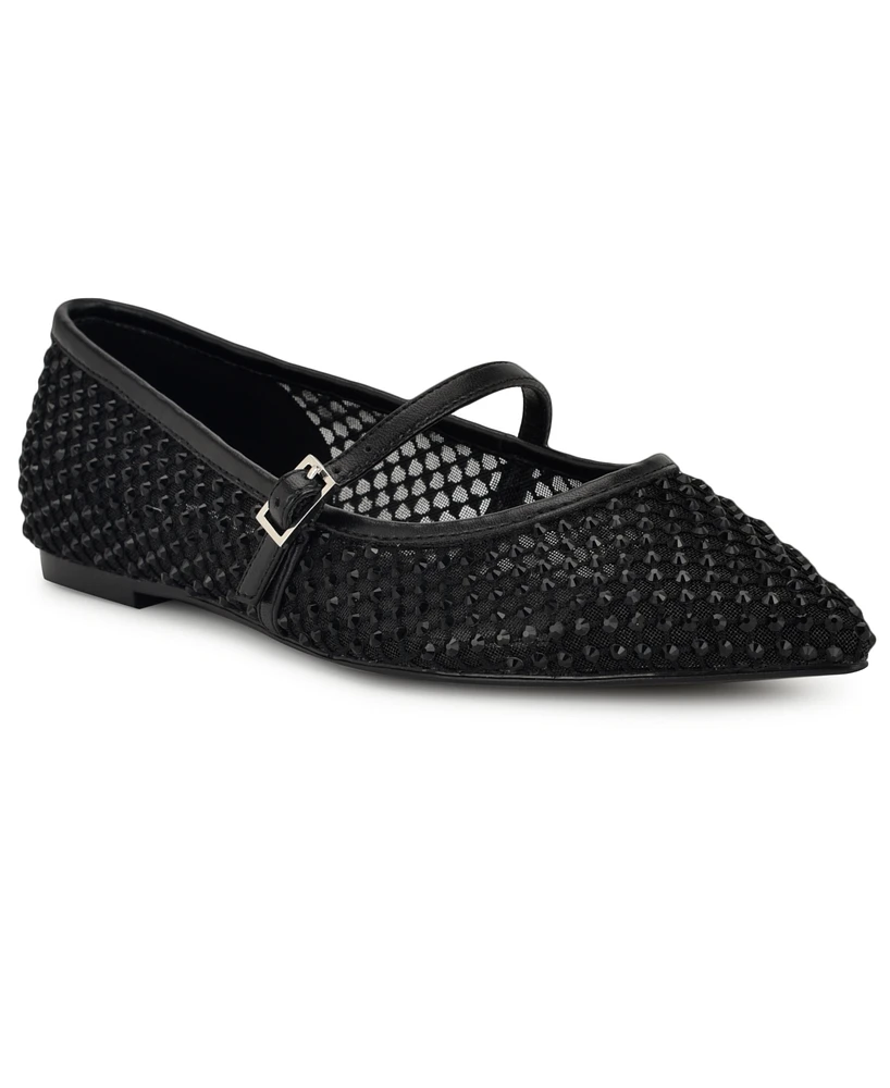 Nine West Women's Bray Pointy Toe Embellished Dress Flats