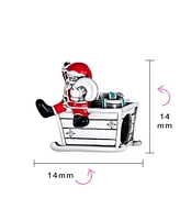 Bling Jewelry Christmas Charm Bead Santa Hat & Sled Sterling Silver for Bracelet