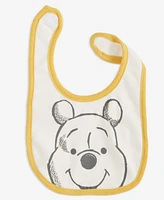 Disney Baby Winnie-the-Pooh Bib, Bodysuit & Pants, 3 Piece Set