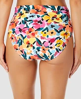 Anne Cole Women's High-Waisted Floral Bikini Bottoms