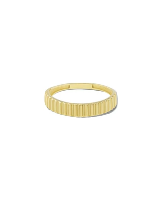 The Lovery Gold Ribbed Ring 14K Gold