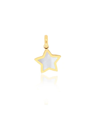 The Lovery Mother of Pearl Star Charm 14K Gold millimeters