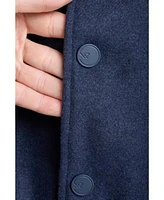 Boy's Wool Varsity Bomber Jacket With Grainy Pu Sleevees