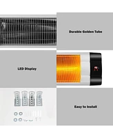 Costway 1500W Infrared Patio Heater Remote Control 24H Timer