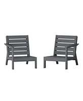 Outdoor Patio Hdpe Deep Seating Sectional Loveseat