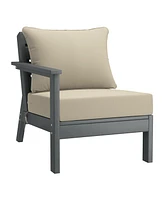 WestinTrends Outdoor Patio Hdpe Sectional Sofa with Cushions