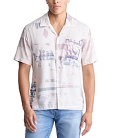 Men's Sabob Abstract Print Short-Sleeve Button-Up Shirt