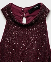Mango Women's Sequined Halter Neck Dress