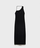 Mango Women's Asymmetrical Bow-Neck Dress