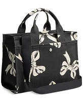 Coach Bow-Print Canvas Cargo Tote