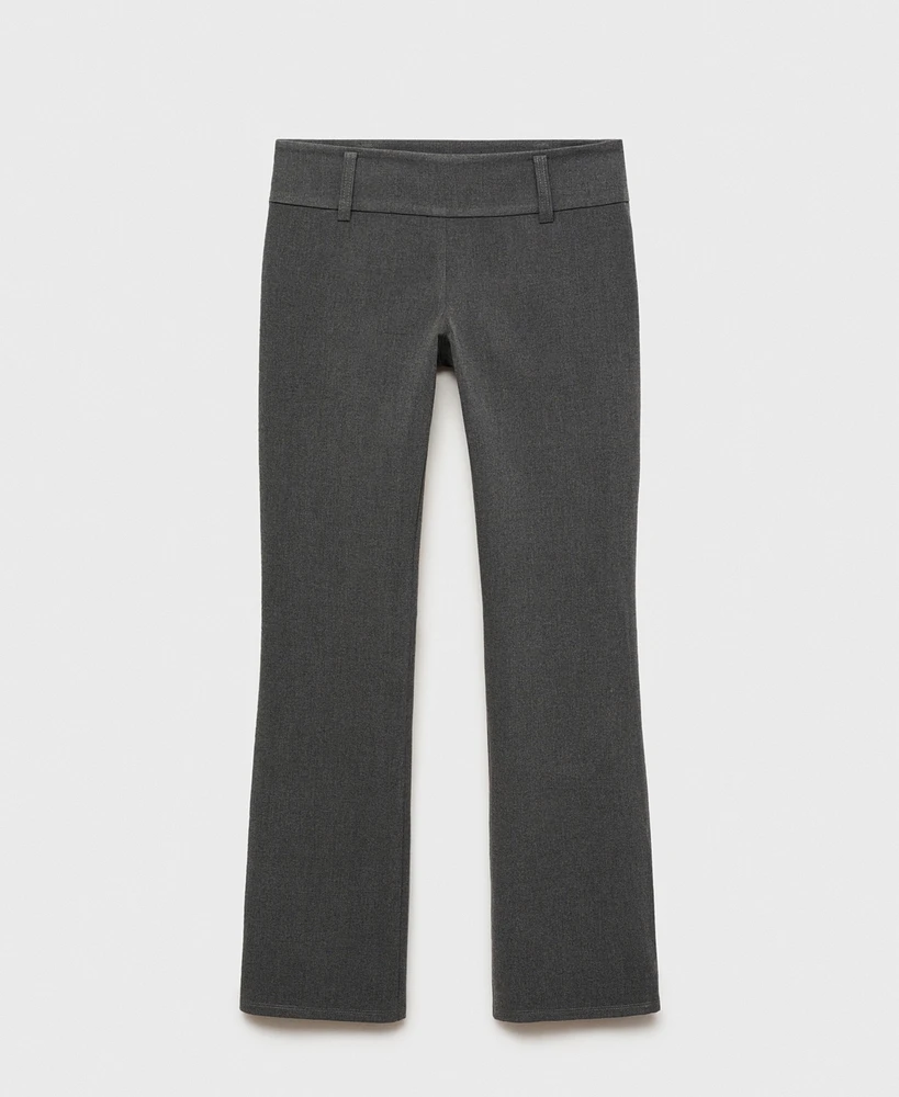 Mango Women's Low-Rise Flared Pants