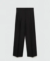 Mango Women's Straight-Fit Suit Pants