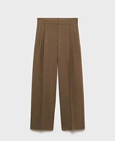 Mango Women's Chalk-Stripe Pants