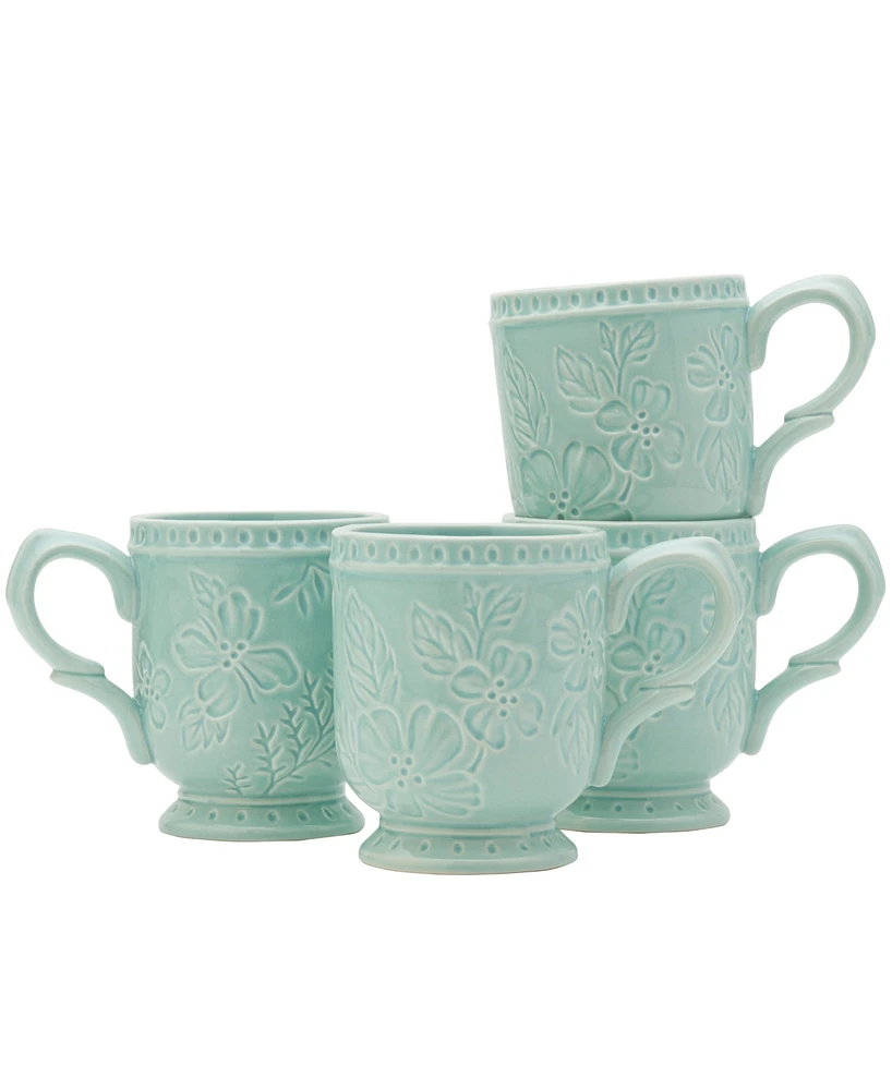 Fitz and Floyd English Garden Mugs, Set of 4