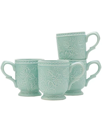 Fitz and Floyd English Garden Mugs, Set of 4