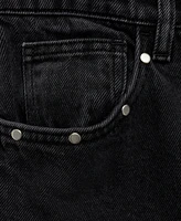 Mango Women's Studs Detail Straight-Fit Jeans