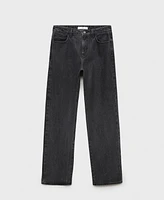 Mango Women's Shiny Straight-Leg Jeans