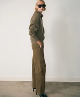 Mango Women's Zipp Cargo Jeans