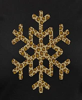 Hybrid Apparel Plus Trendy Leopard Snowflake Graphic Pullover Top