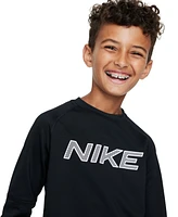 Nike Big Boys Pro Warm Dri-fit Long-Sleeve Training Top