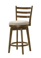 The Pop Home 20.5" Walnut Back Counter Stool,Swivel Bar Chair with Upholstered Seat (1PK)-The Pop Home