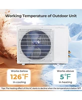 Gouun 12000 Btu 22 SEER2 208-230V Wifi Enabled Mini Split Air Conditioner and Heater