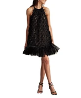 Tadashi Shoji Women's Prima Sequin Tulle Trapeze Mini Dress