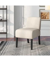 Gouun Upholstered Living Room Chair with Rubber Wood Legs