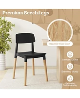 Gouun Modern Dining Side Chairs Set of 4 with Ergonomic Backrest for Dining Room