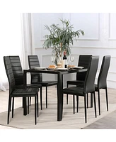 Gouun Set of 2 or 6 High Back Dining Chairs-Set of 6