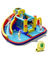 Gouun 7-in-1 Inflatable Water Slide with 735W Air Blower and Splash Pool