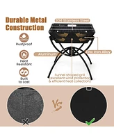Gouun 3-in-1 Camping Campfire Grill with Stainless Steel Grills Carrying Bag & Gloves
