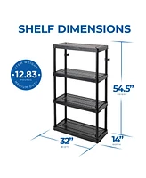 Gracious Living 4 Shelf Fixed Height Medium Duty Storage Unit