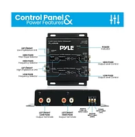 Pyle 2-Way Electronic Crossover - Independent High-Pass/Low-Pass Output, Compact, Black (PLXR2B)