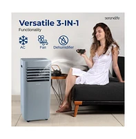 SereneLife Portable Air Conditioner, 8000 Btu, Dehumidifier & Fan Modes