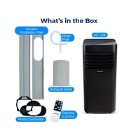 SereneLife Portable Air Conditioner, 10000 Btu, Dehumidifier & Fan Modes