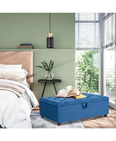 Gouun Folding Ottoman Sleeper Bed with Mattress for Guest and Office Nap