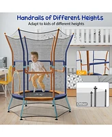 Gouun Mini Trampoline for Kids with Safety Enclosure Net and Foam Handles