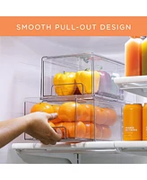 Sorbus 2 Pack Clear Stackable Pull-Out Drawers